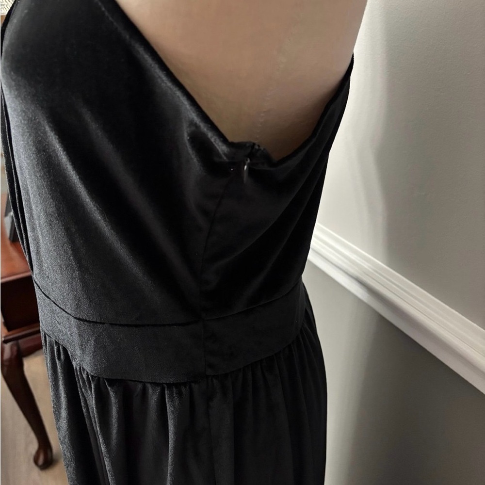 Camisa Elegant One-Shoulder Velvet Maxi Dress - Picture 5 of 6